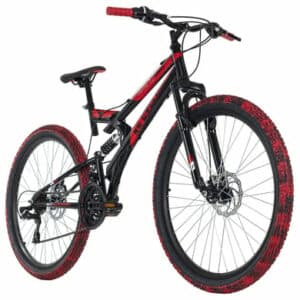 KS Cycling Fully Mountainbike Crusher 26 Zoll schwarz-rot