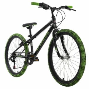 KS Cycling Kinderfahrrad 24'' Crusher Schwarz-Grün