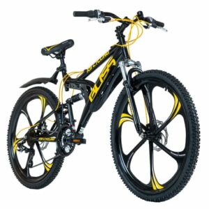 KS Cycling Mountainbike Fully 26 Zoll Bliss schwarz-gelb
