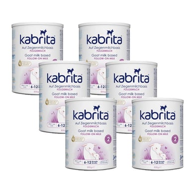Kabrita Folgenahrung 2 auf Ziegenmilchbasis 6x 800 g ab dem 6. Monat