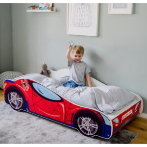 Kids Collective Autobett Kinderbett Jugendbett 70x140 mit Rausfallschutz / Spielbett rot