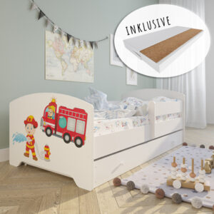 Kids Collective Kinderbett 70x140 / 80x160 cm mit Matratze und Schublade