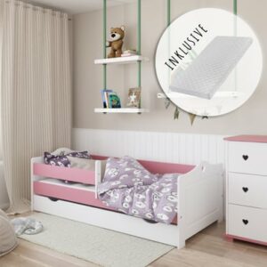 Kids Collective Kinderbett 80x160 / 80x180 / 90x200 mit Rausfallschutz