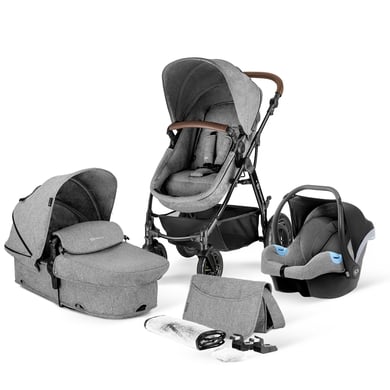 Kinderkraft Kombikinderwagen 3 in 1 Moov Grey Melange