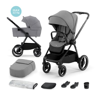 Kinderkraft Kombikinderwagen NEA 2 in 1 platinum gray