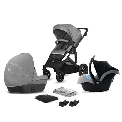 Kinderkraft Kombikinderwagen Prime Lite 3 in 1 Grey