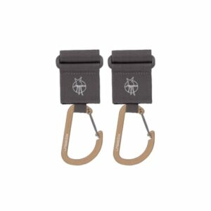 LÄSSIG Kinderwagenhaken 2er Set Karabiner anthracite