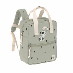 LÄSSIG Mini Square Backpack Happy Prints light olive