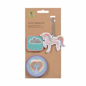 LÄSSIG School Patches Set Unicorn glitter