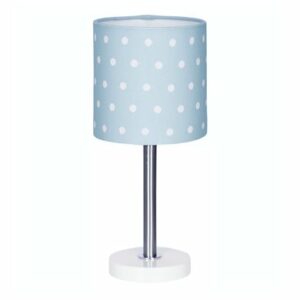 LIVONE Tischlampe Happy Style for Kids DOTS blau/weiss