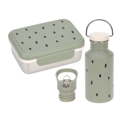 Lässig Edelstahl Lunchset grün