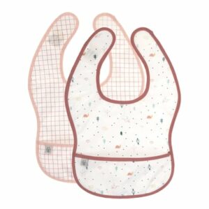 Lässig Lätzchen mit Auffangschutz 2er Pack Garden Explorer Schnecke