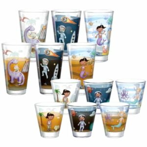 Leonardo Kindergläser sortiert Bambini Avventura 215 ml & 300 ml 12er Set bunt