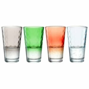 Leonardo Trinkgläser Optic 540 ml 4er Set bunt