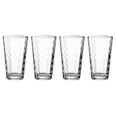 Leonardo Trinkgläser Optic 540 ml 4er Set transparent