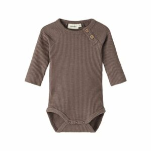 Lil'Atelier Langarmbody Nbmrajo Plum Truffle