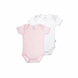 Liliput 2er Pack Kurzarmbody weiß rosa gestreift/ weiß