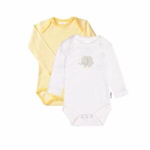 Liliput Baby-Bodies 2er Set gelb und weiß