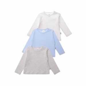 Liliput Langarmshirts im 3er Set grau-melange/ hellblau/ weiss