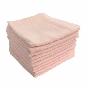 M.M.C. Mullwindel 10 PACK Unifarben 80x70 cm Mulltücher 10 Rosa