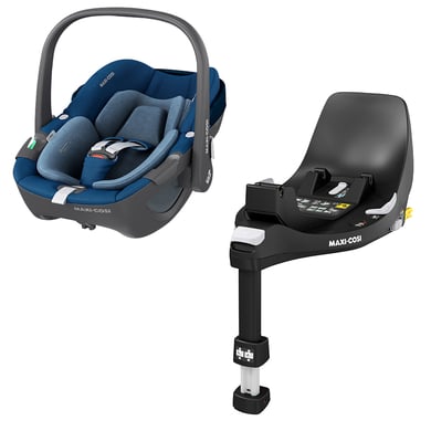 MAXI COSI Set Babyschale Pebble 360 Essential Blue plus Basisstation FamilyFix 360