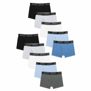 MINOTI 10er-Pack Boxershorts Grau/Blau/Schwarz