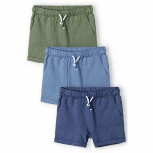 MINOTI 3er-Pack Shorts Blau/Dunkelblau/Khakigrün