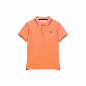 MINOTI Poloshirt mit Kontrastelementen Orange
