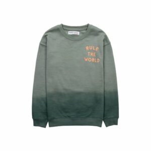 MINOTI Sweatshirt Rule the World Grün Meliert