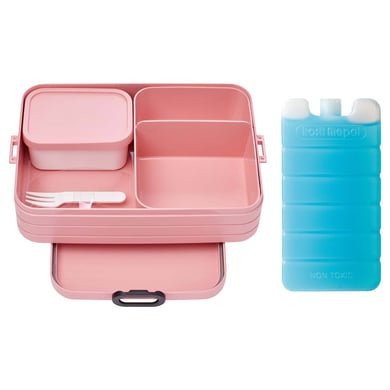 Mepal Bento-Lunchbox + Kühlakku Take A Break 2er Set pink