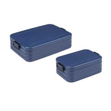 Mepal Lunchboxen Set Large Midi Take a Break 1500 & 900 ml 2er Set dunkelblau