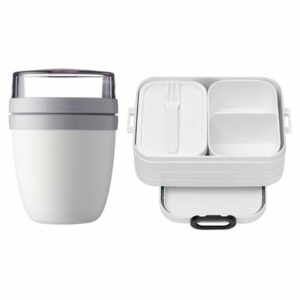 Mepal Lunchpot + Bento-Brotdose Ellipse + TAB 2er Set weiß