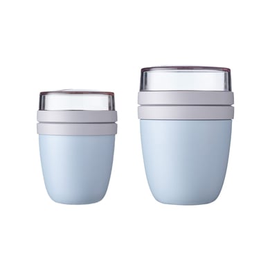 Mepal Lunchpot mini + regular Ellipse 2er Set hellblau