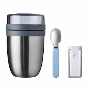 Mepal Thermo-Lunchpot + Faltbarer Löffel Ellipse 500 + 200 ml silber