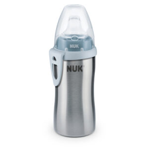 NUK Trinkflasche Active Cup blau aus Edelstahl ab 12. Monate