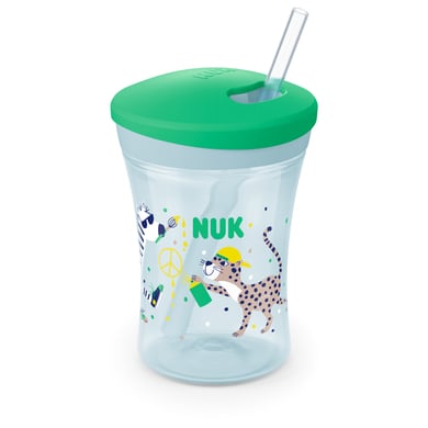 NUK Trinklernbecher Action Cup weicher Trinkhalm