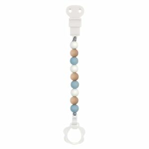 Nattou Schnullerkette blau-weiss-beige
