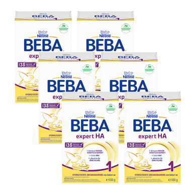 Nestlé Anfangsnahrung BEBA EXPERT HA 1 6x 550 g ab der Geburt