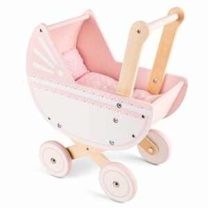 New Classic Toys Puppenwagen pink inkl. Bettgarnitur