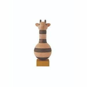 OYOY Holzspielzeug Wooden Stacking Giraffe nature dark