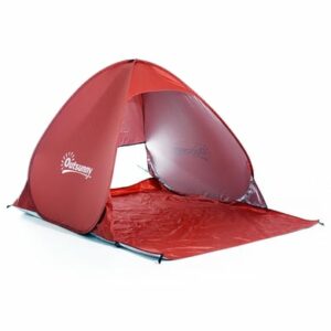 Outsunny Pop-Up Zelt für 2 Personen rot