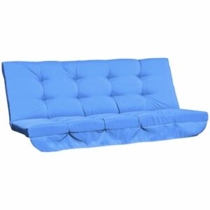 Outsunny Sitzkissen mit 6 Bändern blau