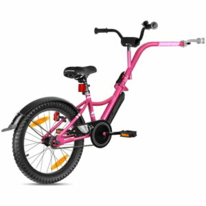 PROMETHEUS BICYCLES® Tandem Fahrradanhänger 18 Zoll Rosa