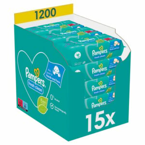 Pampers Feuchttücher Fresh Clean ECom 1200 Tücher (15 x 80 Stk)