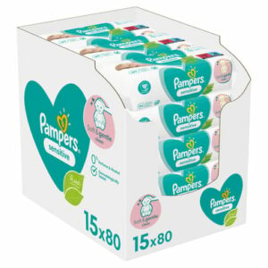 Pampers Feuchttücher Sensitive 1200 Tücher (15 x 80 Stk)