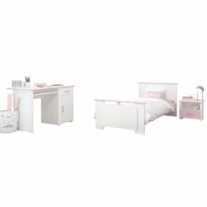 Parisot Kinderzimmer-Set Biotiful 15 3-tlg Weiß-Rosa Weiß / Rosa