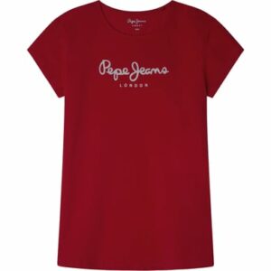 Pepe Jeans T-Shirt HANA GLITTER Rot