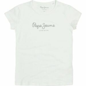 Pepe Jeans T-Shirt HANA GLITTER Weiß