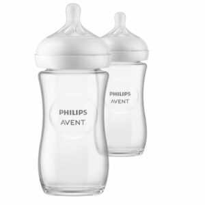 Philips Avent Babyflasche SCY933/02 Natural Response aus Glas 240 ml 2 Stück