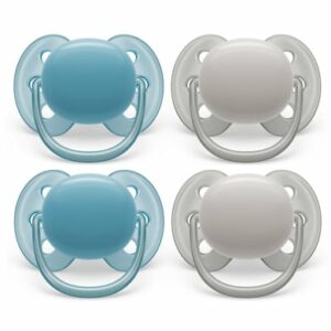 Philips Avent Schnuller ultra soft SCF091/17 6-18 Monate blau/grau 4 Stück